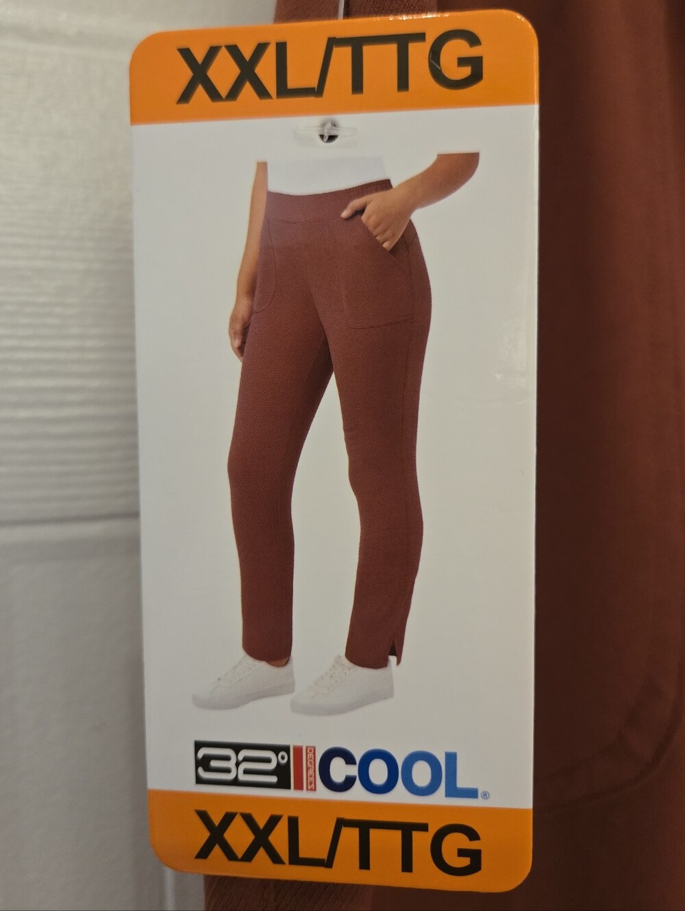 XXL Rust Dark Pink Brown Elastic Waist Comfy Pants